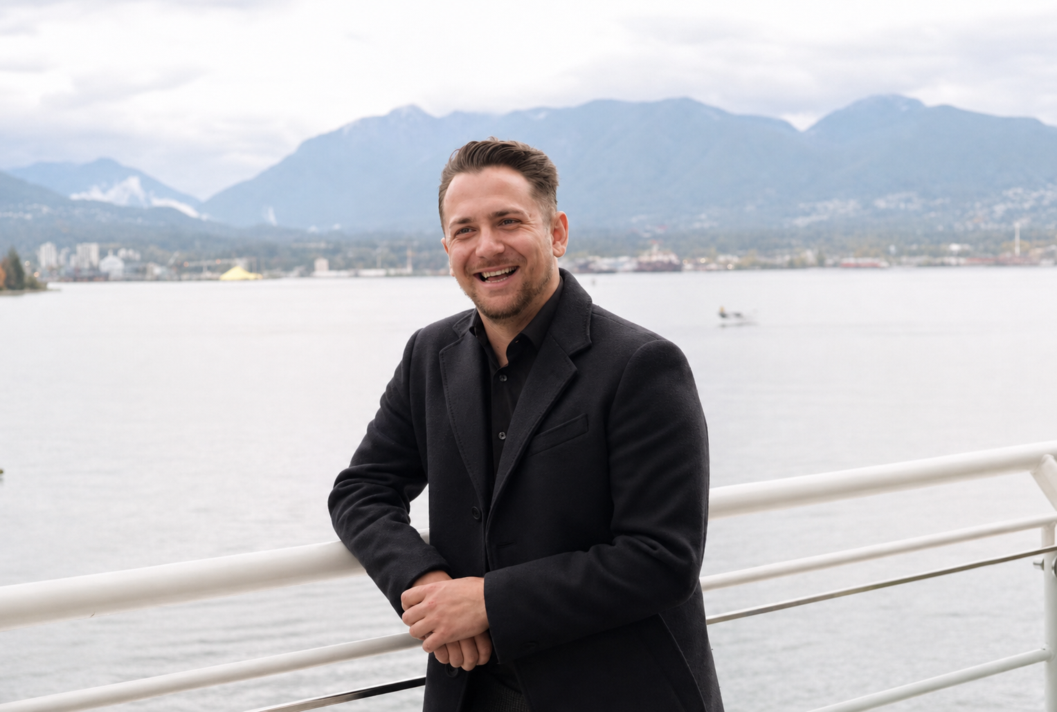 Jake Johnston at the waterfront